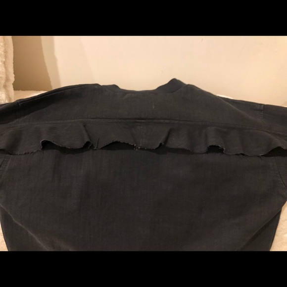 Zara Denim ruffle top - Picture 5 of 8